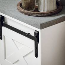 SoBuy Hallway Shoe Bench Shoe Rack Shoe Cabinet With A Sliding Door And Seat Cushion White W80 X D30 X H49cm FSR153-W - White - View 7