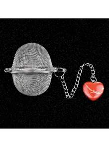 Crystal Agate Stone Heart Shaped Tea Infuser, 304 Stainless Steel Tea Strainer, Practical Kitchen Tool - Nhiều màu - Xem 9