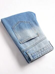 Boys' Fashion Casual Street Style Embroidery Straight-Leg All-Season Jeans