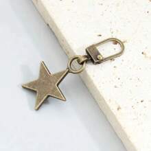 2/5/10个装多功能星形扣眼，可拆卸半自动拉链头，适用于更换包袋、夹克、服装、鞋靴上的拉链，以及作为高端吊坠扣环配件。 - 彩色 - 查看 11