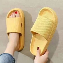 [Recommend Buying One Size Up] New Fashion Versatile EVA Slippers, Simple Striped Indoor/Outdoor Bathroom Slides, Soft Non-Slip Thick Sole, Lightweight & Comfortable, Luxurious "Comfortable" Couple Slippers, Design
