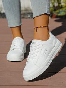 Women's Outdoor Casual Flat White Sneakers