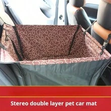 Cubierta impermeable para asiento de coche de perro, cojín acolchado para mascotas de doble capa y grosor, plegable y almacenable para jaula de coche