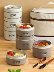 Kompakte isolierte Lunchbox mit Deckel - mikrowellengeeignet, tragbare Bento-Box für Büro & Outdoor-Nutzung, einstöckig, Weihnachtsgeschenke, Halloween-Geschenke