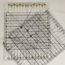 Regla de corte de acrílico para acolchados - Transparente, plantilla de costura y patchwork de 6/12 pulgadas para manualidades DIY