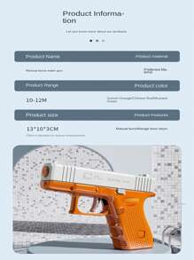 1911 Revolver Water Gun With Automatic Chambering And Manual Repeat Fire For Long Distance Water Battle, Suitable For Summer Outdoor Play, Great Partner For Water Battle Party Or Celebration Occasions, Such As Christmas, And Birthday Gifts.Gun, Fake Gun, Toy Gun
