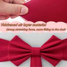 1/10pcs Thickened Air Layer Bowknot Chair Back Decorative Bands, Durable & Washable, Suitable For Outdoor Restaurant, Wedding Party, Holiday, Hotel, Conference, Banquet, Wedding Supplies, Home Decor. Great For Wedding Party, Baby Shower, Birthday Party, Halloween/Thanksgiving/Christmas Party, Graduation Ceremony, School Opening Ceremony, Interactive Party Atmosphere Supplies - Multicolor - View 4