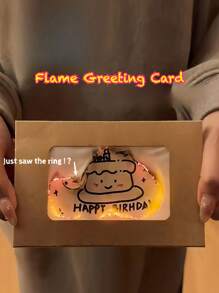 3 件火焰燃烧贺卡 DIY 手工燃烧信封纸、材料包贺卡、节日惊喜礼物，适用于情人节生日圣诞节周年结婚求婚 - 3pcs火焰燃燒賀卡 - 查看 3