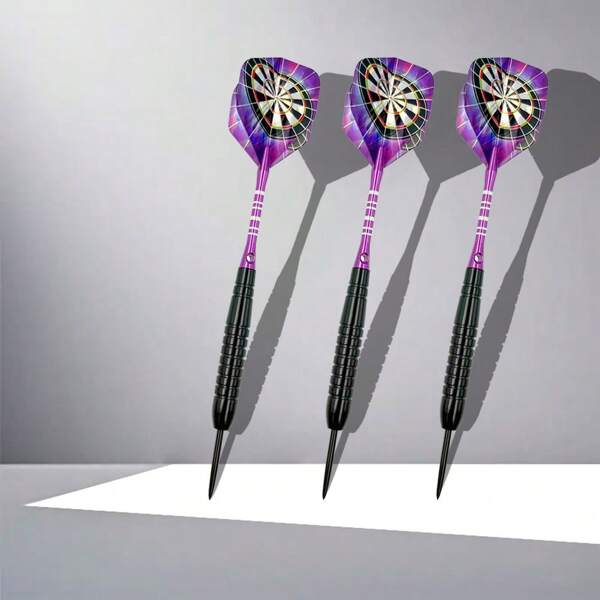 3PCS/SET 24g Premium Steel Tip Darts Set - Professional Darts, Metal Tip Darts Aluminum Shafts For Dart Lover Player