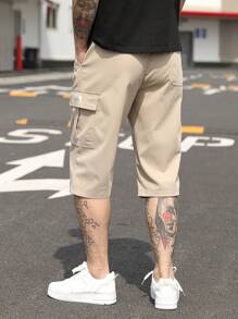 New Summer Style Men's Loose-Fit Workwear 3/4 Length Pants, Casual And Versatile Japanese Style Cargo Pants