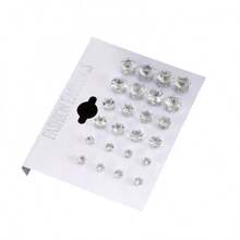 12 Pairs Stainless Steel Stud Earrings, Simple And Elegant Zirconia Earrings Set, Versatile For Party And Daily Wear