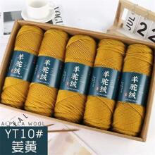 5 包 500g/包羊驼魅力仙女纱线，80% 羊驼毛 20% 涤纶混纺，多色自条纹渐变色雪尼尔毛绒粗花呢混合针织纱线，适用于手工毛衣、围巾、帽子 - 5-團裝 - 查看 16