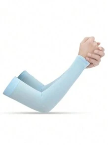 Mosquito Repellent Ice Sleeve Summer Ice Silk Sunscreen Sleeve Gloves Outdoor UV Protection Cycling And Driving Sleeves For Men And Women Set Of - Multicolor - View 11