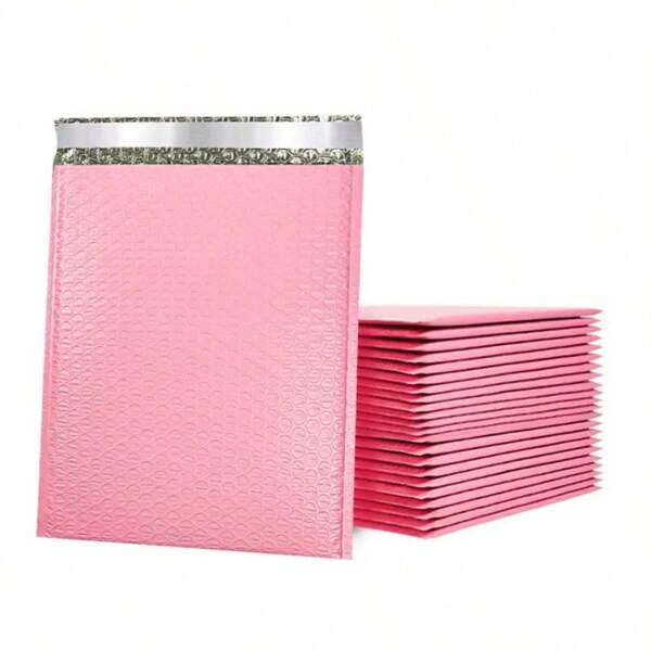 20 piezas de sobres acolchados rosas, sobres de envío de 6x9 pulgadas/8x11 pulgadas/10x14 pulgadas, sobres de plástico autosellables para boutique, cosméticos y ropa