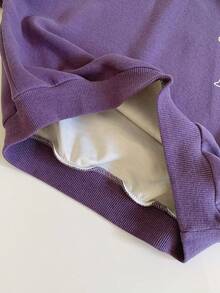 男童卡通圆领套头衫，适合男孩，春季 - 紫色 - 查看 9