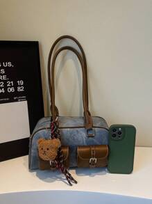 Dedoo 春季复古小众撞色通勤洋气腋下波士顿包2025女百搭休闲单肩包上班逛街通勤通勤全实用（单包不含挂坠，挂坠另计价）。