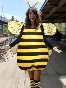 3pcs/Festive Carnival Party Honeybee Ladybug Costume Combination Props - Yellow - View 1