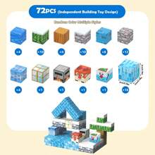 Magnetic Building Block Set To Create Fridge Kingdom World, Kids STEM Sensory Cube Construction Montessori Educational Toy, Build Magnetic Mining World To Improve Problem-Solving Ability, Halloween & Christmas & Birthday Gift, Magnetic Blocks Toy Set, Perfect Sensory DIY Toy For Boys & Girls, Endless Fun (Some Colors & Patterns Randomly Styles)