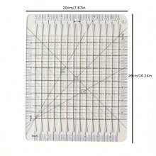 Regla de corte de acrílico para acolchados - Transparente, plantilla de costura y patchwork de 6/12 pulgadas para manualidades DIY