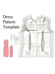 DIHAN 1 Set Professional Pattern Making Template Rulers For Dress Design – Multi-Size, Accurate, And Easy-To-Use For Designers And Tailors