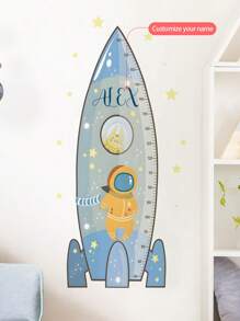 1pc Personalized Kids Height Growth Chart Wall Decals, Animal Design Measurement Wall Stickers For Children's Bedroom, Nursery, Play Room Decoration, Boys Girls Baby Gifts Birthday Graduation