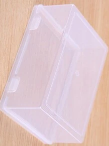 1pc Clear Snap-Open Portable Storage Box, Useful For Storing Small Items, Accessories, Desktop Organization, Dustproof And Clean