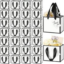 2 cái/5 cái/10 cái, Túi quà mini có quai xách Túi quà Giáng sinh nhỏ Giấy bạc kim loại 4x4,75x2,25'' Túi quà cảm ơn siêu nhỏ số lượng lớn có gắn thẻ cho Ngày lễ tình nhân, Kỷ niệm, Tiệc sinh nhật Đám cưới (Đen/Trắng/Hồng/Xanh đậm) - Nhiều màu - Xem 17