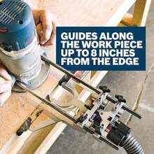 RA1054 Deluxe Router Edge Guide With Dust Extraction Hood And Vacuum Hose Adapter - as pic - View 4