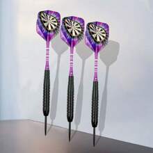 3件組 24g 高級鋼針飛鏢套組－專業飛鏢，金屬針尖，鋁合金鏢桿，適合飛鏢愛好者與玩家 - 紫色 - 查看 2