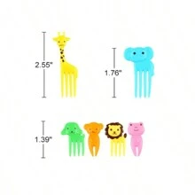 KIT 10 Pieces Mini Fork For Children's Snack Cartoon Fruit Cake Dessert