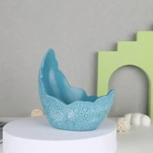 1pc Blue Moon Flower Pot Resin Craft Decor