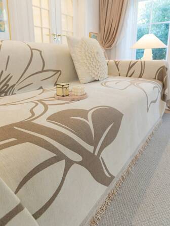 غطاء أريكة من الشينيل قطعة واحدة، مضاد للانزلاق، مناسب للأريكة والمفارش والبساط للنزهات والغرفة والصالة والمكتب والخارج، لجميع المواسم