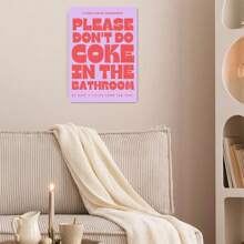 1 pieza Pintura en lienzo sin marco con cita "Por favor, no lo hagas en el baño" Impresión de "Lindo trasero" Regalo divertido Decoración de pared de baño Cartel de arte