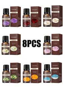 9pcs Fragrance Essential Oils, 8/6/4/2/1pc Fragrance Essential Oils, 10ml Oil-Soluble Essential Oils, Oil-Based Fragrance Pen Refill, Suitable For Scented Candles, Scented Stones, Scented Balm, Scented Bags, Scented Tablets