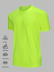 Customized Men Sport Quick Dry T-Shirts, Breathable Team Jersey, Suitable For Running, Football, Badminton, Spring/Summer,Stylish,Fashion,Hipster,Casual,Minimal Chic,Personalized,Customized,Custom,Unique,Guy Costumes,Capsule Wardrobe,Men Basic/Street Style,Ideal Gifts For Him,Boyfriend,Family,Friends,For Birthdays,For Vacation/Holiday,For School/Competition,For Sports/Climbing - Green - View 5