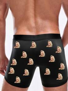 男友定制内裤 - 印有脸的平角内裤，情人节礼物，送给男友/老公，单件装，时尚可爱，简约风，趣味十足，舒适贴身，个性化定制，独一无二，冬季时尚，圣诞礼物，男士个性化礼物，送给男友的理想礼物，朋友卧室装饰，婚礼礼物，圣诞节礼物，冬季礼物，秋季礼物，节日礼物，周年纪念礼物，生日礼物，定制男士内裤，时尚秋季礼物，舒适贴身，周年纪念礼物，情人节礼物，生日礼物，结婚礼物