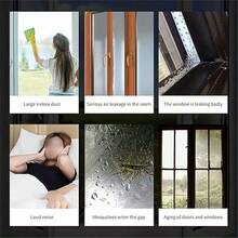 Self-Adhesive Door & Window Sealing Strip, Noise Reducing Plastic Door & Window Insulation Tape For And Home Comfort, Textured Surface Design Winter Window Insulation - Multicolor - View 4