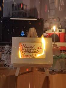 3 件火焰燃烧贺卡 DIY 手工燃烧信封纸、材料包贺卡、节日惊喜礼物，适用于情人节生日圣诞节周年结婚求婚 - 3pcs火焰燃燒賀卡 - 查看 5