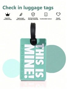 4PCS/1PC Simple Fashion Letter Pattern Luggage Tag, Lightweight Suitcase Tag, Travel Accessories, Suitcase Identification Hanging Tag, Airplane Boarding Tag, Travel Carrying Identification Tag Luggage Tag Travel Accessories Travel Essentials Travel Organizer For Beach Summer Vacation Back To School Card Holder For Travel Flying College For Luggage For School Bag Anti-Lost Portable Waterproof Double-Sided Privacy Protection