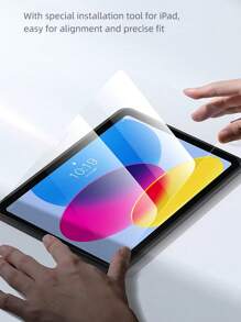 1pc High Definition, High Transparency, Scratch-Resistant, Full-Screen Coverage, Strong Anti-Fingerprint, Sensitive To Touch, Tempered Glass Screen Protector Compatible With IPad