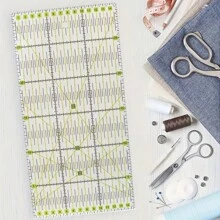 Quilting Ruler 5.9" X 11.8" Sewing Acrylic Ruler Anti-Slip Metric Ruler DIY Quilting Tools With Clear Printed Lines For Precise Cutting - Mint Green - View 8