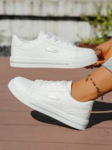 Women's Outdoor Casual Flat White Sneakers
