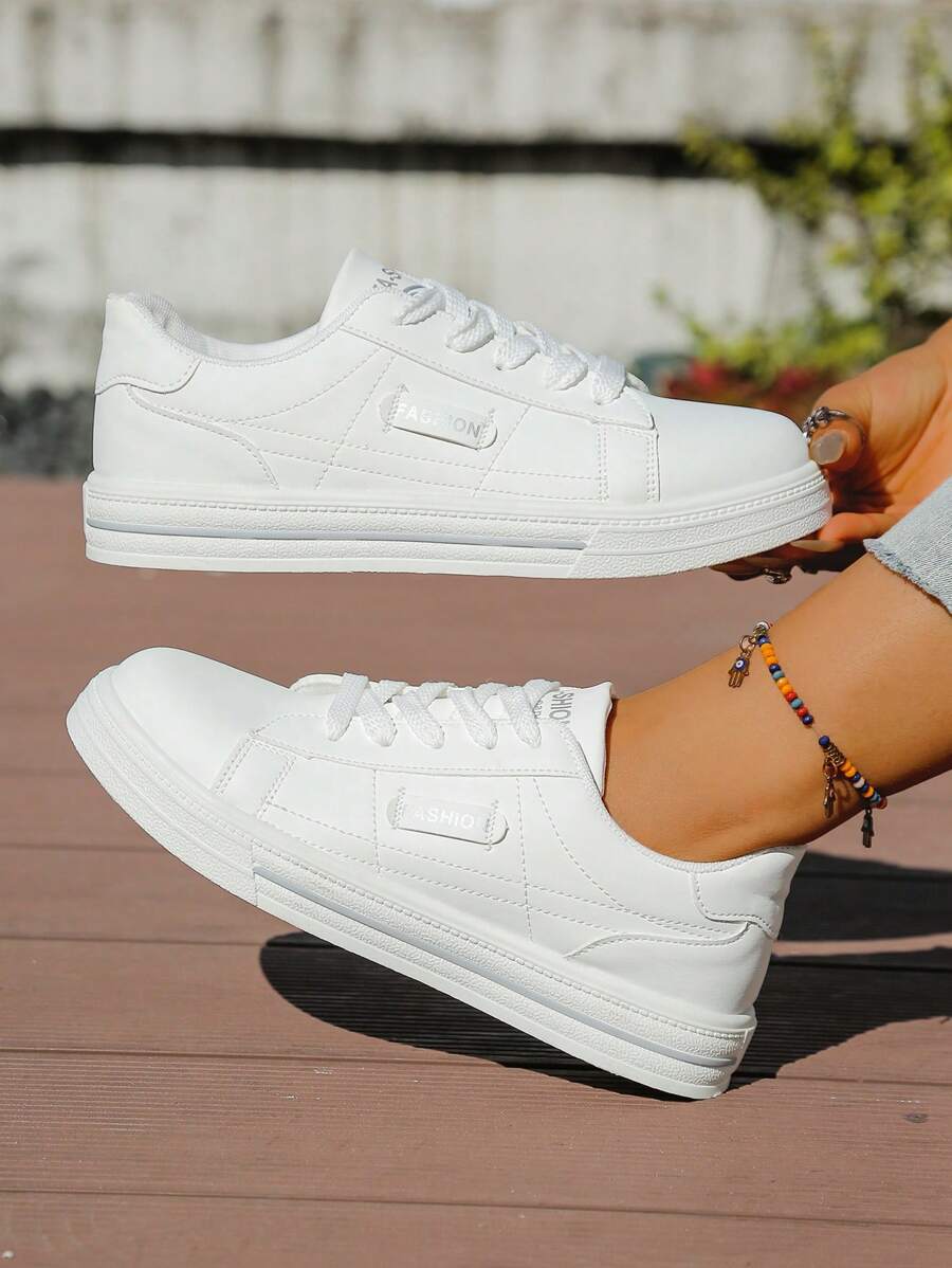 Women's Outdoor Casual Flat White Sneakers