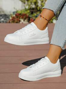 Women's Outdoor Casual Flat White Sneakers