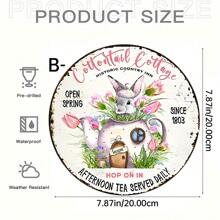 1pc Easter Acrylic Logo, Garland Logo, Fit Wall Decoration, Room Decoration, Home Decoration, Dining Room Decoration, Bar Decoration, Cafe Decoration, Garage Decoration, Easter Garland Sign, Round Garland Sign, Easter Decoration