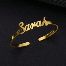 1PC Customized Stainless Steel Bracelet For Girl - Hip Hop & Minimalist Style With Personalized Engraving, Ideal Gift For Best Friends,Multi-Functional,Ornamental,Letter,Engraved,Tidy,Colorful,Cute,Kawaii,Adorable,Casual,Custom,Personalised,Unique,Customized,Baby Gifts,Ideal Gifts For Him,Ideal Gifts For Her,Son,Daughter,For Children's Day,Customized Teen Fashion Jewelry,Chic Autumn,Easy Comfort,Birthday Gift