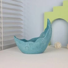 1pc Blue Moon Flower Pot Resin Craft Decor
