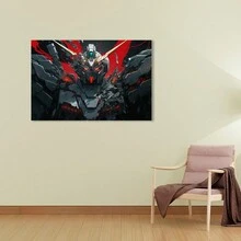 Framed-Sci-Fi Robot Wall Art Canvas Painting, Legendary Mecha Style, Suitable For Arcades, Bars, Living Rooms, Studies, Dining Rooms, And Bedrooms – A Perfect Valentine's Day Gift