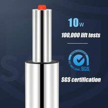 6 Velvet Swivel Adjustable Benches Nordic Gold Base - Black - View 5