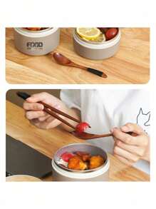 Kompakte isolierte Lunchbox mit Deckel - mikrowellengeeignet, tragbare Bento-Box für Büro & Outdoor-Nutzung, einstöckig, Weihnachtsgeschenke, Halloween-Geschenke